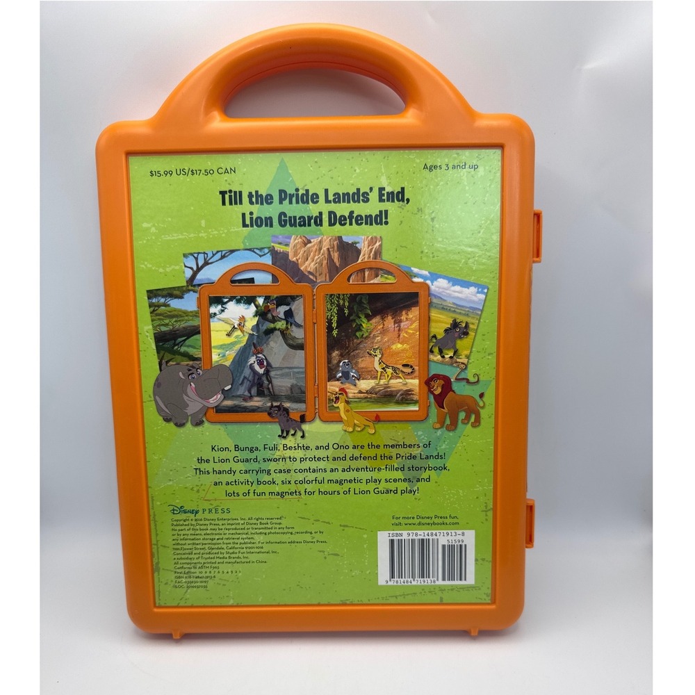 Disney The Lion Guard Defend Book and Magnetic Play Set 21 Magnets 6 Scenes Case - Picture 6 of 9